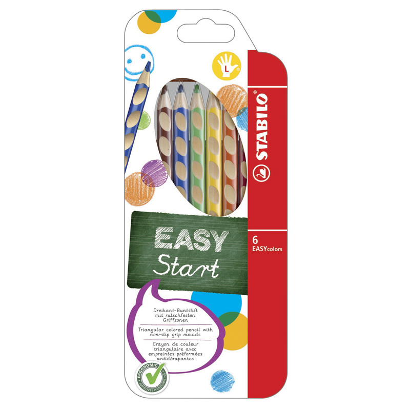 Stabilo EASYcolors pro leváky - 6 barev v balení 1